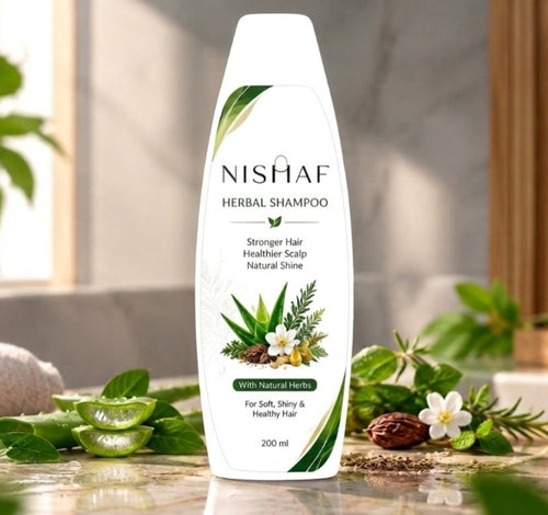 Nishaf Herbal Shampoo Stronger Hair, Healthier Scalp, Natural Shine